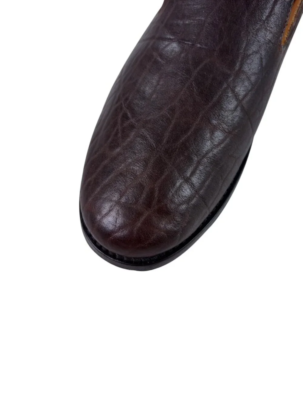 TECOVAS Monterrey Slip-On Loafers Mens Size 11D Hickory Brown Bison Leather